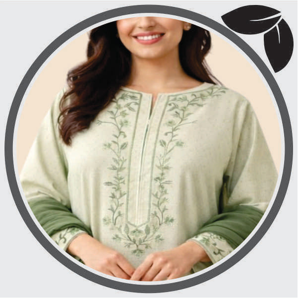 Pastel Green Embroidered 3 Piece Lawn Suit