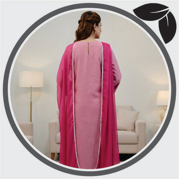 Pink Embroidered 3 Piece Lawn Suit